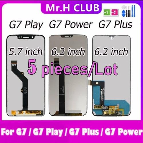 Wholesale 5 Pieces LCD For Motorola Moto G7 PLAY XT1952 G7 POWER XT1955 G7 PLUS LCD Display Touch Screen Digitizer For Moto G7