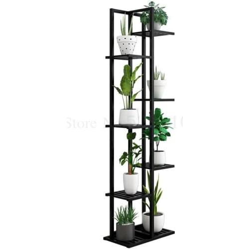 European Flower Shelf Racks Multi-layer Balcony Decoration Solid Wood Indoor Living Room Green Flower Pot Shelf Home Specials