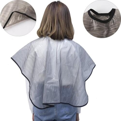Transparent Water Ripple Oiled Shawl Easy To Clean Hairdressing Ion Perm Waxing Shawl Cloth Waterproof Hair Cutting Cape