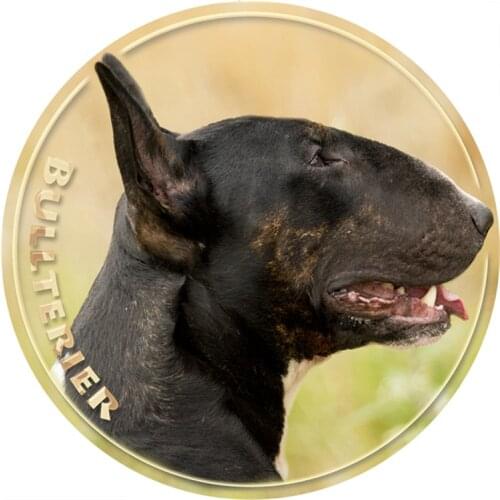 S40409# Various Sizes PVC Decal Bull Terrier Dog V3 Animal Car Sticker For Bumper Rear Window Laptop Refrigerator Toilet