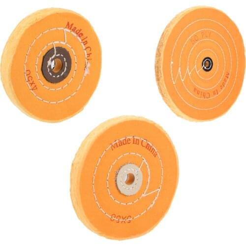 Uxcell Cotton Buffing Wheel Polishing to Bench Grinder Tool 12mm Arbor Hole Stainless Steel Aluminum Wood Plastics Glass Etc