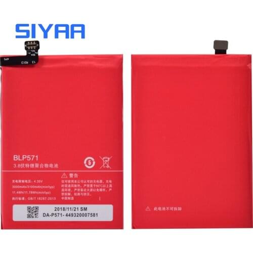 SIYAA BLP571 Battery For Oneplus One Oneplus 1 Replacement Mobile Phone Batteries 3.8V High Quality High Capacity 3000mAh