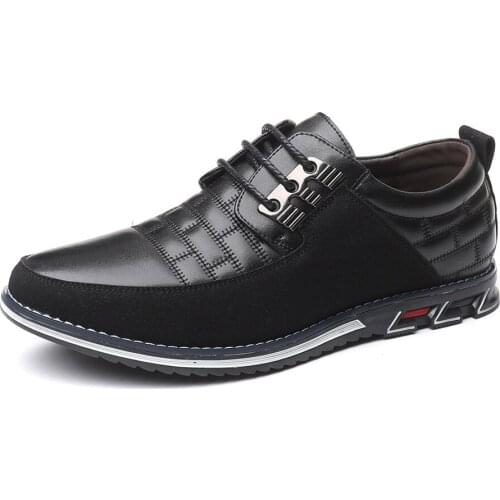 Men Shoes Casual Men Driving Leather Shoes Classic Loafers Oxford Lace Up Casual Comfort Business Office Shoe Dropshipping