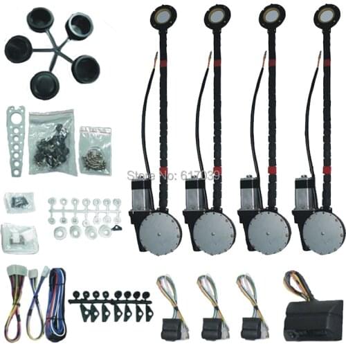 Universal 4 door electric power window kits with Japanese motor technology DC12V long lifespan classic version