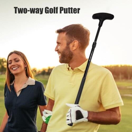 Golf Putter Aluminium Alloy Retractable Putter Golf Sports Clubs Supplies Adjustable Two-Way Putter Sport Tool For Kids Adults
