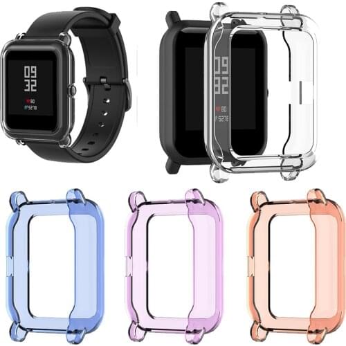 Protective Case Cover For Xiaomi Huami Amazfit Bip / Bip Lite Smartwatch Replacement TPU Protection cases Wristband Accessories