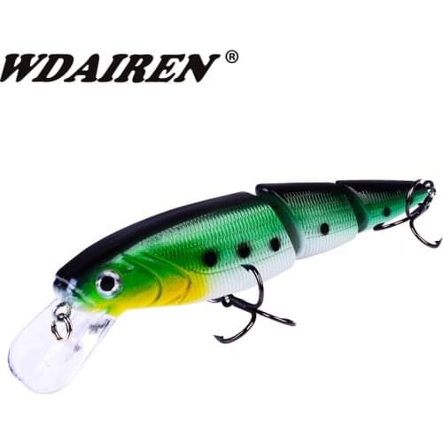 1Pcs 3 Segment Fishing Lures 11cm 15.5g Artificial Lifelike Hard Lure Crankbait 3D Eyes Baits pesca Wobbler Fishing Tackle