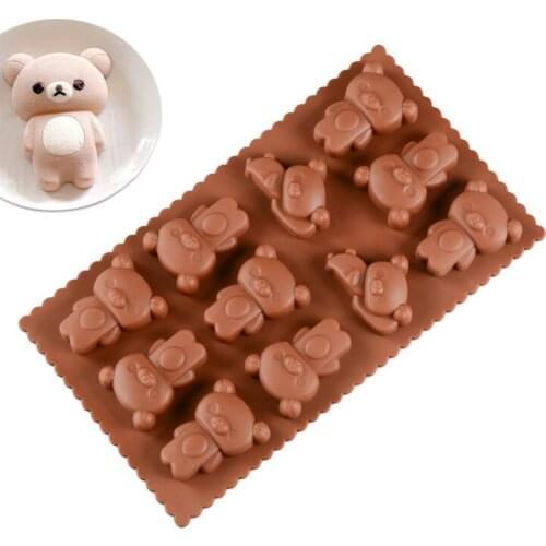 11 grid bear chocolate mold food grade silicone cake jelly candy mold DIY baking silicone mold cake decoration accessories