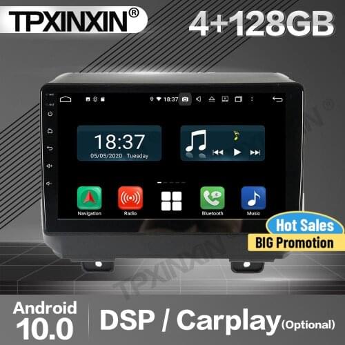 128G Carplay Car Radio 2 Din Stereo Receiver Android For Jeep Wrangler 2019-2020 GPS Navigation Player Audio Recorder Head Unit