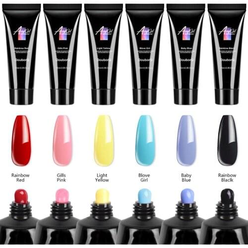 15ML Nail UV Poly Nail Polish Finger Builder Acrylic Gel Color Nail Extend Jelly Poly UV Gel Nail Art Manicure