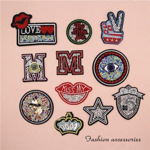 50pcs/lot Weird Stuff Embroidery Patches Letters Clothing Decoration Accessories Diy Iron Heat Transfer Applique Clothes