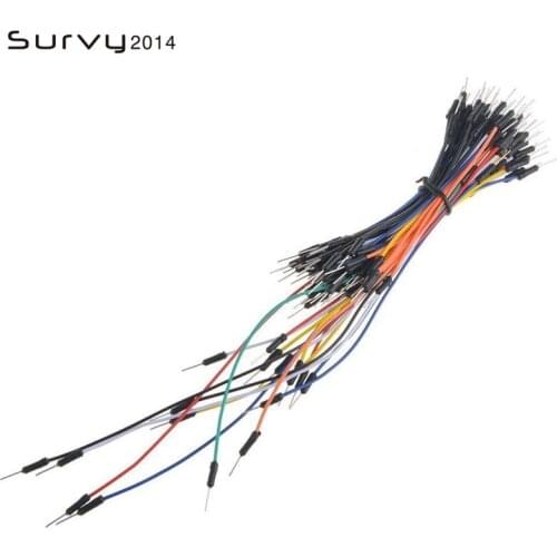 65pcs/Lot New Solderless Flexible Breadboard Jumper wires Cables Bread plate line