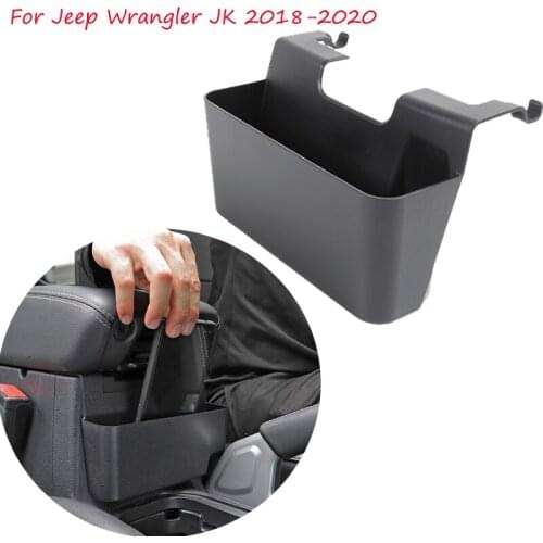 For Jeep Wrangler JL 2018 ~2020 Car Interior Accessories Rear Armrest Storage Box Organizer Barrel Case Stowing Tidying (Left)