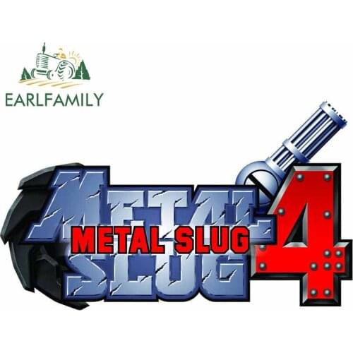 EARLFAMILY 13cm x 7.9cm for Arcade Metal Slug 4 Car Sticker Fine Personality Decal Refrigerator Windows Creative Vinyl Car Wrap