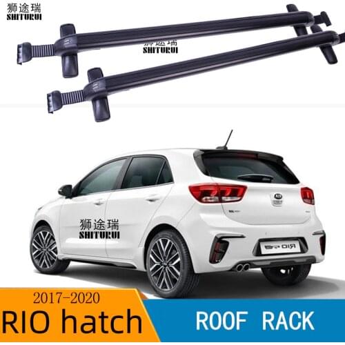 SHITURUI 2Pcs Roof bars For kia RIO hatchback 2017-2020 Aluminum Alloy Side Bars Cross Rails Roof Rack Luggage Carrier
