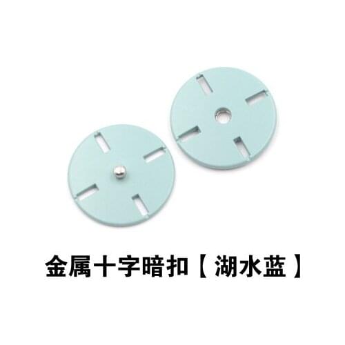 Free shipping 12pcs/lot Lake blue Metal Cross hidden stealth high quality anti-walking clothes wool overcoat lady snaps button