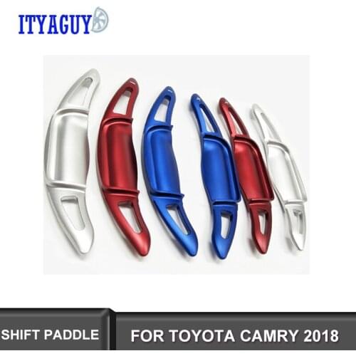 Free shipping Car Shift Paddle Aluminum Alloy Accessories Steering Wheel For Toyota Camry 2018 Shift Paddle Shifter