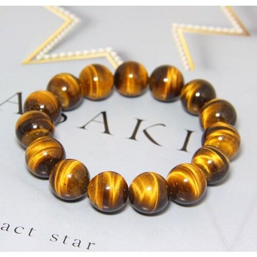 Natural color yellow tiger eye stone bracelet for men and women tiger eye stone bracelet for men