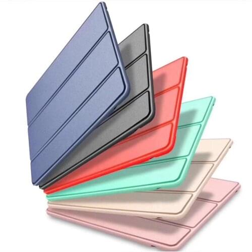 For iPad 10.2 Air 4 10.9 2020 iPad Pro 11 Air 3 10.5 9.7 mini 1 2 3 4 5 Silicone Soft Back Cover Leather Sleep Wakup Smart Case