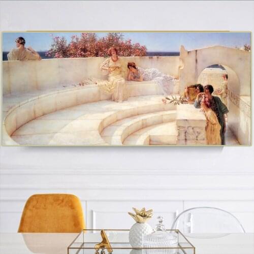 Citon Lawrence Alma-Tadema《Under the Roof of Blue Ionian Weather》Canvas Oil Painting Artwork Picture Wall Decor Home Decoration