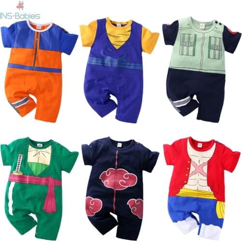 Baby Summer romper for boys and girls Cartoon newborn baby boys clothes Short Sleeve cosplay Toddler Costume 3-24m Pajamas 2020