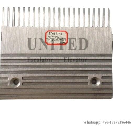 Escalator Aluminum Comb Plate 5270418H01 5270418D10 L197.4mm W162mm Hole Space 140mm 22 Teeth CENTER MIDDLE