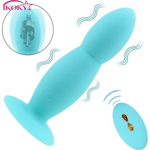 IKOKY Dildo Anal Vibrator Clitoris Vibrator Prostate Massager Butt Plug Wireless Control Strong Sucker Sex Toys