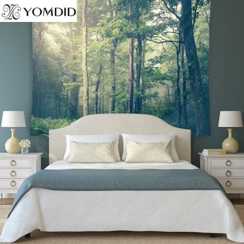 150X130cm Tapestry Polyester Forest Wall Hanging Tapestries Throw Bedspread Blanket Rug Home tablecloth Decor Yoga Picnic Mat