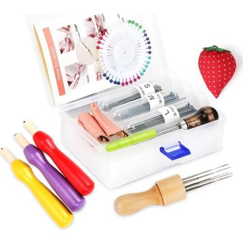 LMDZ 113 Pieces Felting Needles, 3 Sizes Wool Felting Needles, Needle Felting Tool Kit with Colored Wood Handles,Awl,Instruction