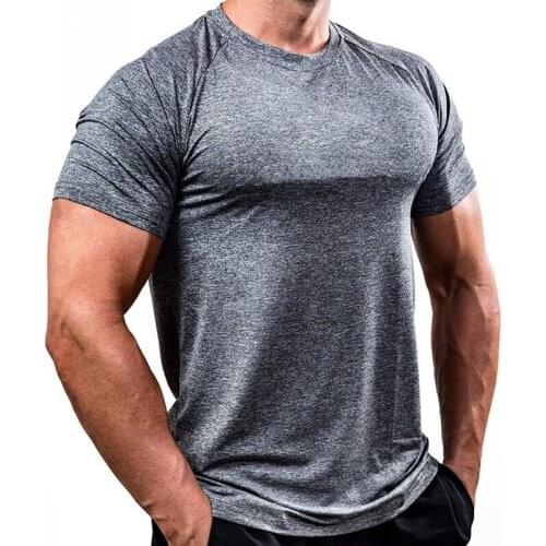 Short sleeve compress T-shirt Men Gyms t shirt Fitness Skinny t shirt Male Jogger Shirt Workout Casual T-Shirt Mens Sportswear