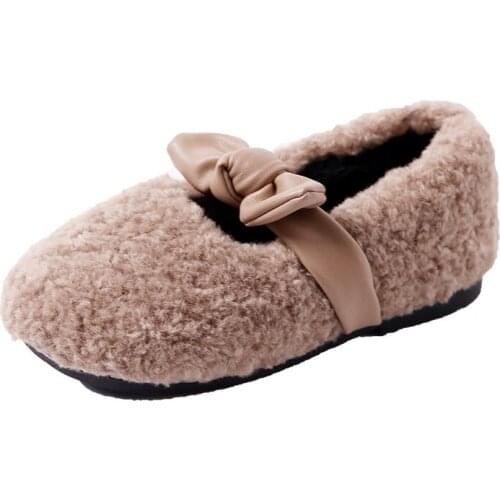 Sneakers for teen girls plush Cotton Shoes girls Non Slip soft sole leisure shoes Student Princess toddler girl shoes size 7