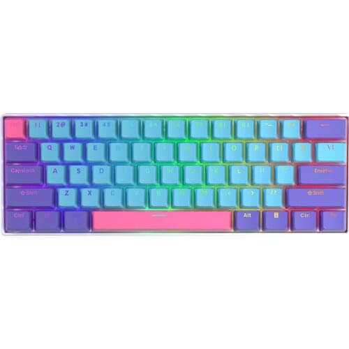BOYI 61 Mini Type-C Mechanical Keyboard,Compact PBT Keycaps Cherry MX Switch 60% RGB NKRO Programmable for PC/Mac Gamer