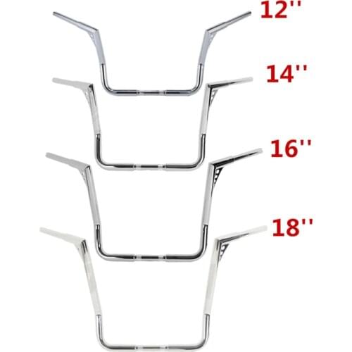 Motorcycle 1-1/4" 12"/14''/16''/18'' Rise Ape Hanger Handlebar For Harley Touring Electra Glide Dressers Baggers 1982-up