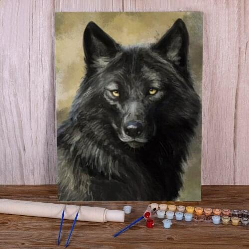 Animal Wolf Painting By Numbers Complete Kit Acrylic Paints 50*70 Picture By Numbers Photo Decorative Handiwork