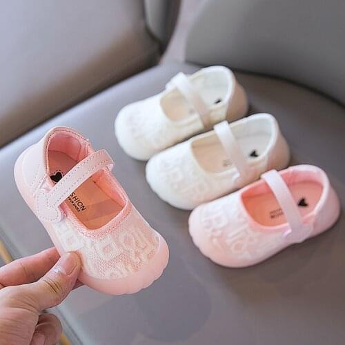 2021 Autumn New Girl Shoes Cute Letter Print Princess Shoes Children Korean Style Single Shoes Soft Sole Baby Kids Toddler Shoes