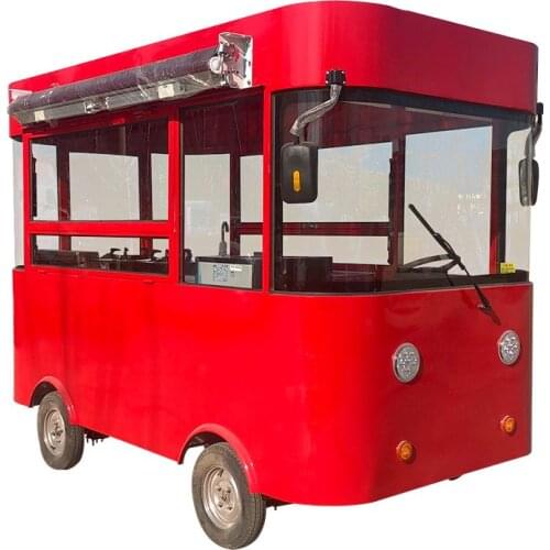New design square 3.5m long food truck customized food kiosk multifunctional electric food cart