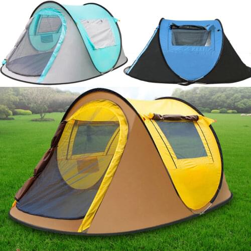 Outdoor Automatic Camping Tent for 3-4 People Couple Camping Beach Boat Tent for 2 People Easy Quick Opening Rainproof Pop Up