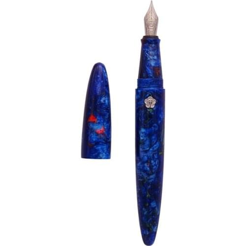 LIY (Live In You) FUTURE Series Awesome Resin Fountain Pen Coral Sea Blue Schmidt EF/F Nib Writing Ink Pen for Gift Collection