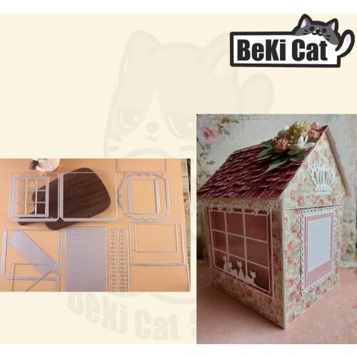 Cutting dies 3D beautiful house gift home Stencils for DIY Scrapbooking photo album Decorative DIY Paper Cards