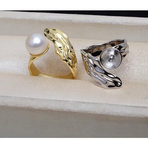 New Fashion 925 Sterling Silver Adjustable Finger Ring Base Settings Findings Jewelry Parts Fittings Accessories for Beads