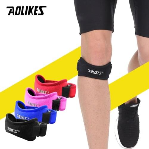 AOLIKES 1PCS Adjustable Patella Brace Strap EVA Kneepads Knee Support Pad Protective Sports Gear Basketball Volleyball Protector