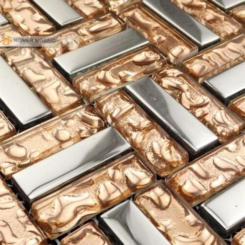 Rose crystal glass mosaic tiles, wall mosaic tiles, HOMER MOSAIC, HMM1026, free shipping
