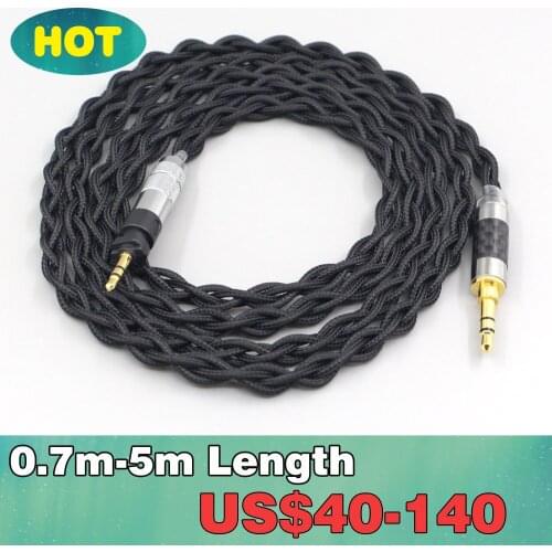Pure 99% Silver Inside Headphone Nylon Cable For Shure SRH840 SRH940 SRH440 SRH750DJ Philips SHP9000 SHP8900 LN007462