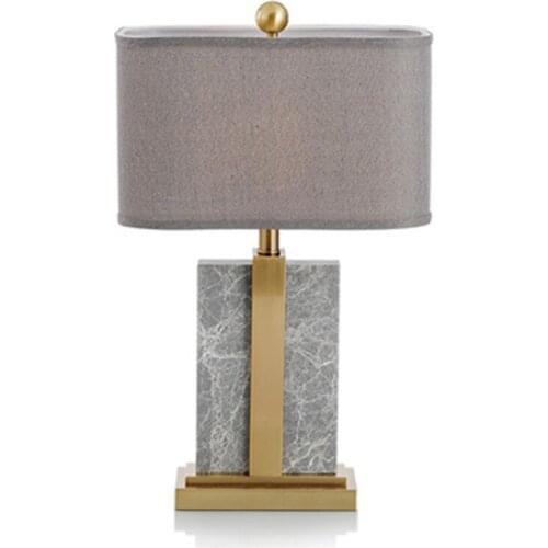 Modern chinese retro mable desk lamp living room bedroom office dining round luxury table light bedside decor loft lamp table