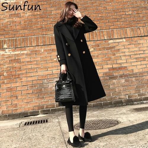 Suofun Womens Black Coats