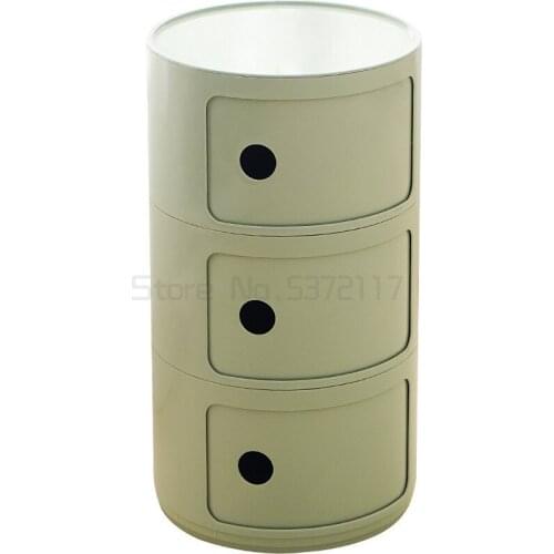 Northern Europe Three Layers More Function Plastic White Concise Originality Bedroom Accept Storage Bedside Cupboard Corner