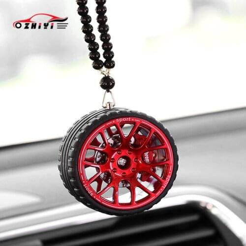 ZHIYI Car decoration pendant ABS tire car mirror hanging Ornament car keychain decorations car accessories