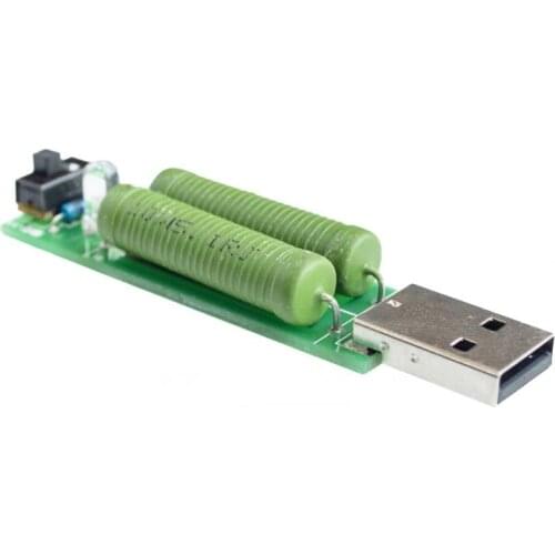 USB mini discharge load resistor 2A/1A With switch 1A Green led, 2A Red led