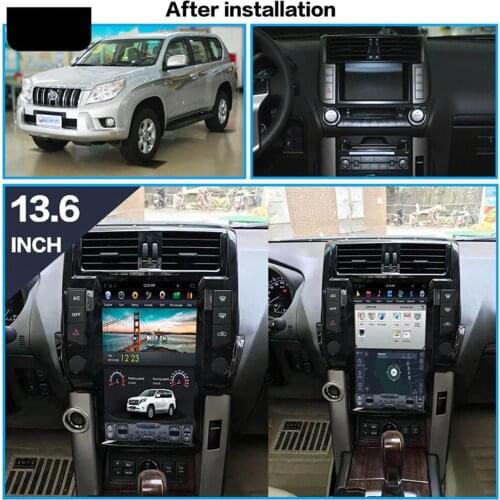 Vertical Tesla screen Android 9.0 Car Multimedia Player head unit for TOYOTA Land Cruiser Prado 150 2010 - 2013 GPS Radio stereo
