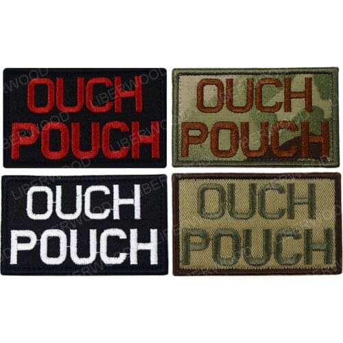 Embroidered Tactical Applique Fastener Hook Loop Emblem Ouch Pouch Patch for First Aid Kits Trauma Kit Bag